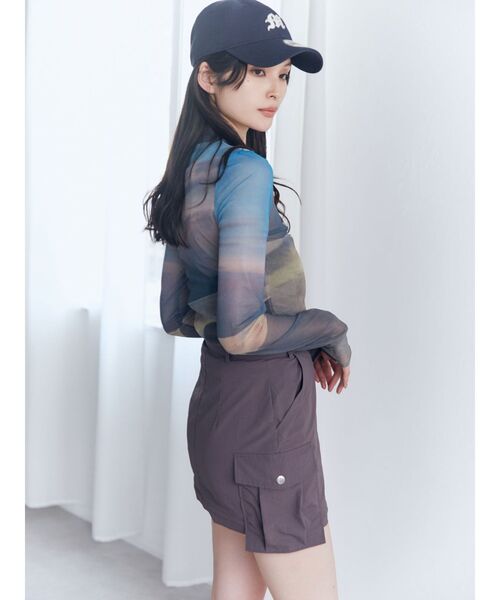 MURUA（ムルーア）の「2WAYカーゴスカート（スカート・レディース・ブラック/カーキ/グレー・1/2）」の6枚目の写真