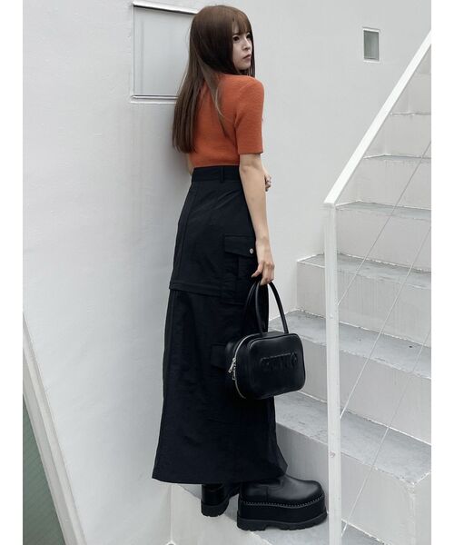 MURUA（ムルーア）の「2WAYカーゴスカート（スカート・レディース・ブラック/カーキ/グレー・1/2）」の14枚目の写真