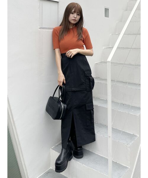 MURUA（ムルーア）の「2WAYカーゴスカート（スカート・レディース・ブラック/カーキ/グレー・1/2）」の15枚目の写真