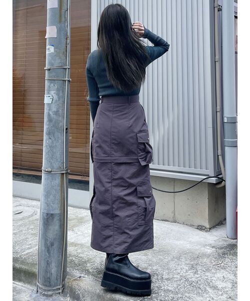 2way カーゴスカート 取り外しスカート グレー