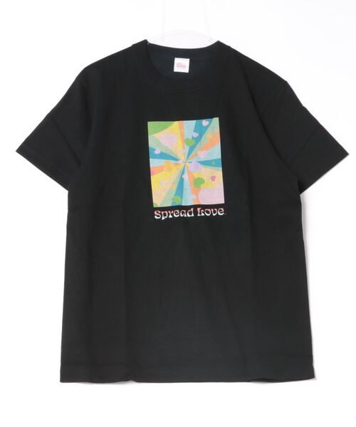 NO WAY(ノーウェイ)の「/Spread Love/オリジナルプリント S/S T(Tシャツ/カットソー・レディース・ホワイト/ブラック・MEDIUM/LARGE/SMALL)」の1枚目の写真