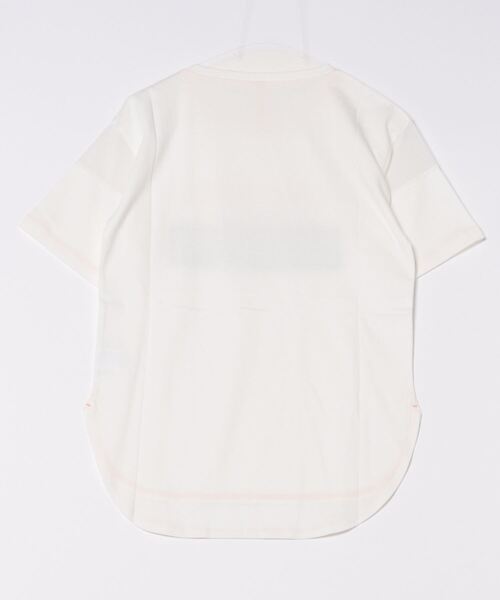 Q（キュー）の「ロゴチュールT（Tシャツ/カットソー・レディース・ホワイト/チャコールグレー・MEDIUM）」の14枚目の写真