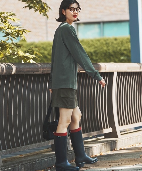 AIGLE（エーグル）の「【EC限定】ヘビーウェイト オーバーサイズ  ビッグロゴロンT / 長袖Tシャツ（Tシャツ/カットソー・メンズ・ホワイト/ダークグリーン/ブラック・L/S/M/XL/XS/XXS）」の16枚目の写真