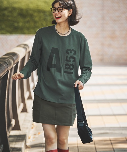AIGLE / エーグル 【EC限定】ヘビーウェイト オーバーサイズ  ビッグロゴロンT / 長袖Tシャツ AIGLE｜【EC限定】ヘビーウェイト オーバーサイズ ビッグロゴ