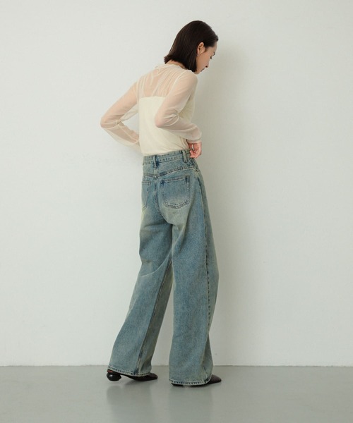 SENSE OF PLACE by URBAN RESEARCH（センスオブプレイスバイアーバンリサーチ）の「タトゥープリントシアートップ（Tシャツ/カットソー・レディース・アイボリー/ネイビー/ブラウン・ONE）」の5枚目の写真