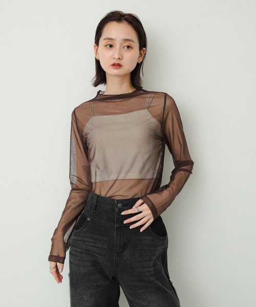 SENSE OF PLACE by URBAN RESEARCH（センスオブプレイスバイアーバンリサーチ）の「タトゥープリントシアートップ（Tシャツ/カットソー・レディース・アイボリー/ネイビー/ブラウン・ONE）」の8枚目の写真