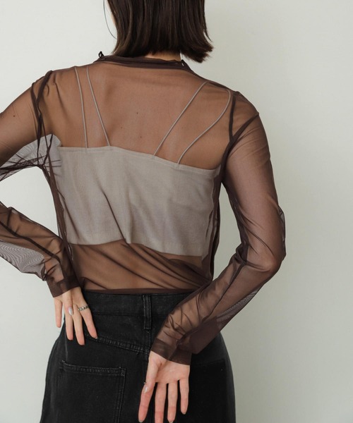 SENSE OF PLACE by URBAN RESEARCH（センスオブプレイスバイアーバンリサーチ）の「タトゥープリントシアートップ（Tシャツ/カットソー・レディース・アイボリー/ネイビー/ブラウン・ONE）」の9枚目の写真