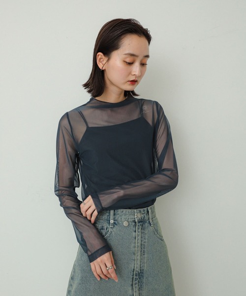 SENSE OF PLACE by URBAN RESEARCH（センスオブプレイスバイアーバンリサーチ）の「タトゥープリントシアートップ（Tシャツ/カットソー・レディース・アイボリー/ネイビー/ブラウン・ONE）」の11枚目の写真