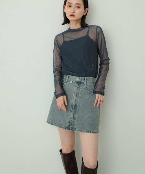 SENSE OF PLACE by URBAN RESEARCH（センスオブプレイスバイアーバンリサーチ）の「タトゥープリントシアートップ（Tシャツ/カットソー・レディース・アイボリー/ネイビー/ブラウン・ONE）」の16枚目の写真