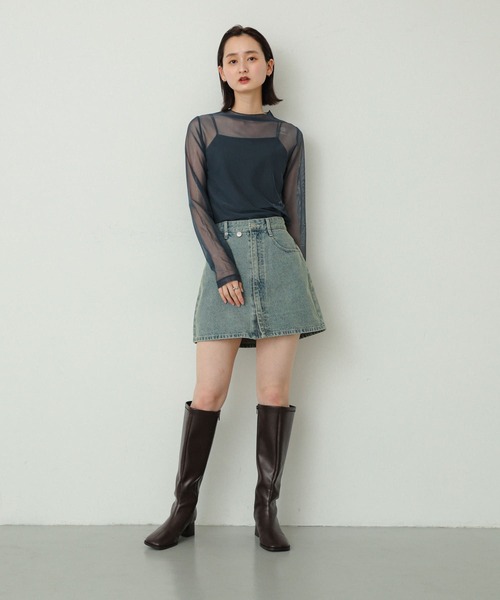 SENSE OF PLACE by URBAN RESEARCH（センスオブプレイスバイアーバンリサーチ）の「タトゥープリントシアートップ（Tシャツ/カットソー・レディース・アイボリー/ネイビー/ブラウン・ONE）」の18枚目の写真