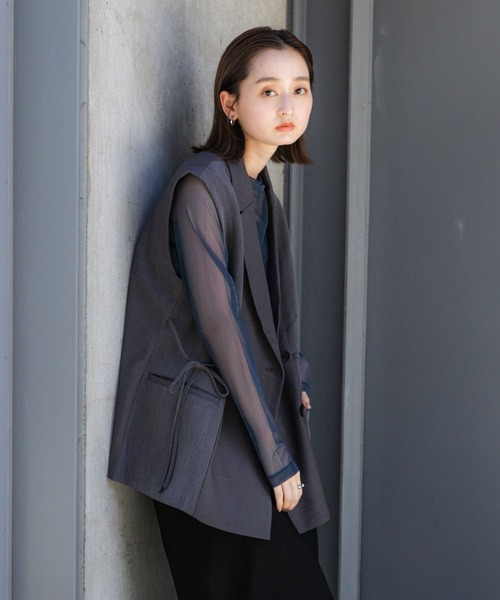SENSE OF PLACE by URBAN RESEARCH（センスオブプレイスバイアーバンリサーチ）の「タトゥープリントシアートップ（Tシャツ/カットソー・レディース・アイボリー/ネイビー/ブラウン・ONE）」の20枚目の写真