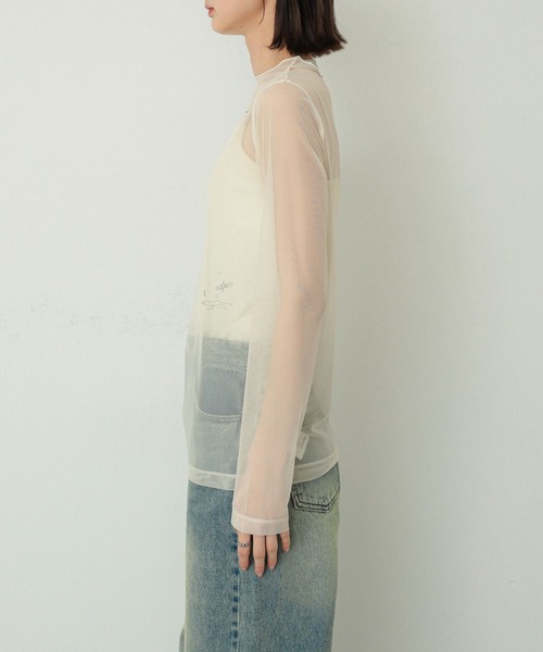 SENSE OF PLACE by URBAN RESEARCH（センスオブプレイスバイアーバンリサーチ）の「タトゥープリントシアートップ（Tシャツ/カットソー・レディース・アイボリー/ネイビー/ブラウン・ONE）」の22枚目の写真