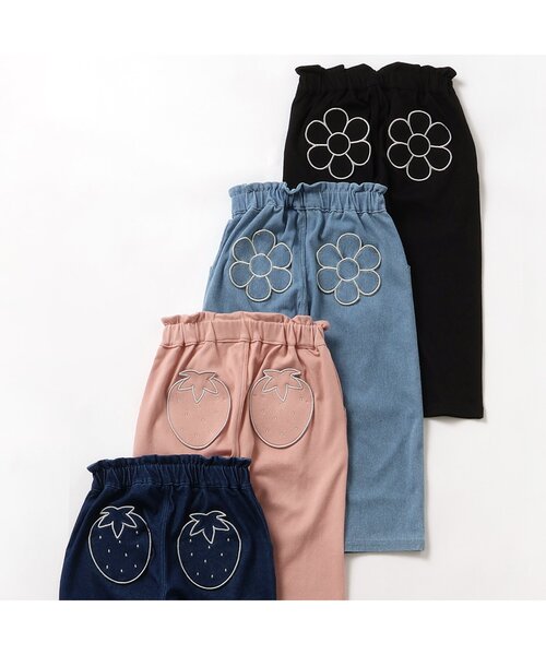 apres les cours（アプレレクール）の「【WEB限定】デイジー・イチゴポケットカットパンツ（その他パンツ・キッズ・ブラック/サックスブルー/ブルー/ピンク・80/90/100/110/120/130/140）」の8枚目の写真