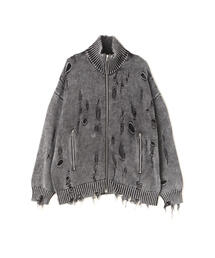 DankeSchon/ダンケシェーン/ダメージピグメントドライバーズニット