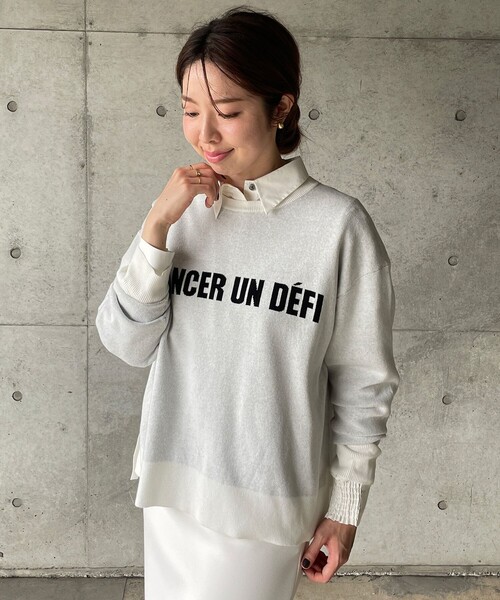 UNFILO(アンフィーロ)の「ボリュームスリーブ クロップドシャツ(シャツ/ブラウス・レディース・サックスブルー系/スカイブルー系2/ブラック系/ホワイト系・X-LARGE)」の16枚目の写真