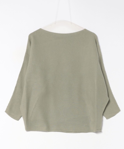 and it_（アンドイット）の「ボートネックリブドルマンプルオーバー（ニット/セーター・レディース・ライトブルー/ブラック/オフホワイト/カーキ/イエロー/ライトグリーン/マスタード/モカ・M）」の13枚目の写真