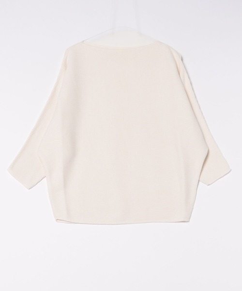 and it_（アンドイット）の「ボートネックリブドルマンプルオーバー（ニット/セーター・レディース・ライトブルー/ブラック/オフホワイト/カーキ/イエロー/ライトグリーン/マスタード/モカ・M）」の10枚目の写真