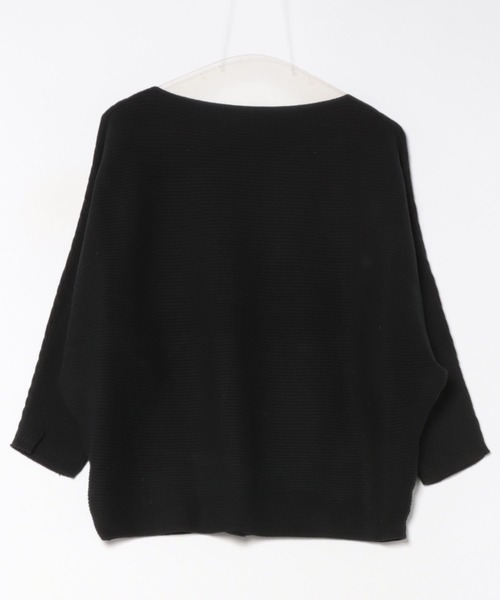 and it_（アンドイット）の「ボートネックリブドルマンプルオーバー（ニット/セーター・レディース・ライトブルー/ブラック/オフホワイト/カーキ/イエロー/ライトグリーン/マスタード/モカ・M）」の11枚目の写真