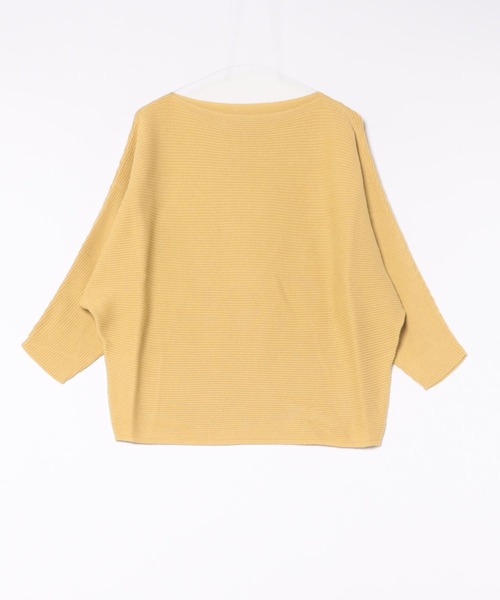 and it_（アンドイット）の「ボートネックリブドルマンプルオーバー（ニット/セーター・レディース・ライトブルー/ブラック/オフホワイト/カーキ/イエロー/ライトグリーン/マスタード/モカ・M）」の16枚目の写真