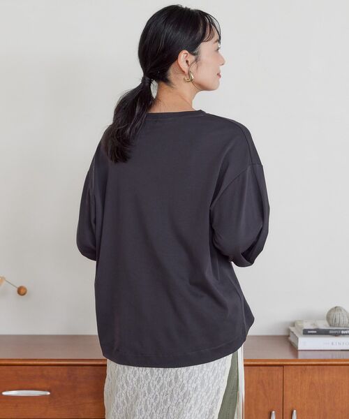 セール】7分袖タックスリーブカットプルオーバー（Tシャツ