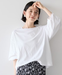 7分袖タックスリーブカットプルオーバー