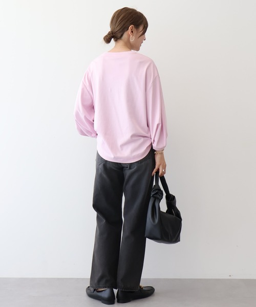 AMERICAN HOLIC（アメリカンホリック）の「7分袖タックスリーブカットプルオーバー（Tシャツ/カットソー・レディース・その他7/オフホワイト/グレー/ピンク・M/L）」の8枚目の写真