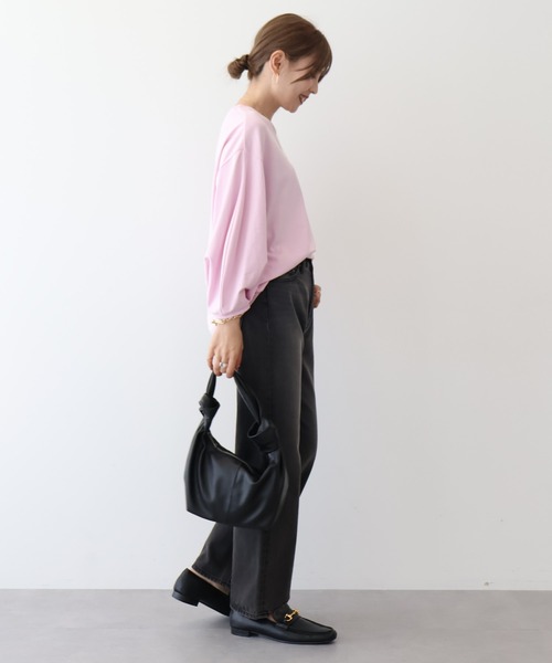 AMERICAN HOLIC（アメリカンホリック）の「7分袖タックスリーブカットプルオーバー（Tシャツ/カットソー・レディース・その他7/オフホワイト/グレー/ピンク・M/L）」の9枚目の写真