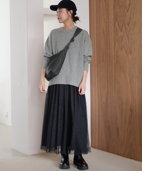 JOURNAL STANDARD relume（ジャーナルスタンダード　レリューム）の「ハミルトンウールクループルオーバー（ニット/セーター・レディース・グレー/レッド/ネイビー/ベージュ・FREE）」の9枚目の写真