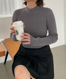 WEGO | WEGO/【24年秋冬新作】リブハイネックショートニット(ニット/セーター)