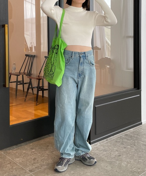 WEGO（ウィゴー）の「WEGO/リブハイネックショートニット（ニット/セーター・レディース・ブルー/スミクロ/ブラック/オフホワイト/その他1・FREE）」の12枚目の写真