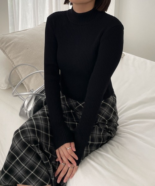 WEGO（ウィゴー）の「WEGO/リブハイネックショートニット（ニット/セーター・レディース・ブルー/スミクロ/ブラック/オフホワイト/その他1・FREE）」の15枚目の写真