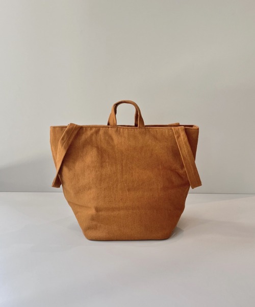 EARTH MADE（アースメイド）の「BRUSHED LINEN 2WAY HANDLE TOTE（トートバッグ・レディース・ブラック/ブラウン/キナリ・FREE）」の3枚目の写真