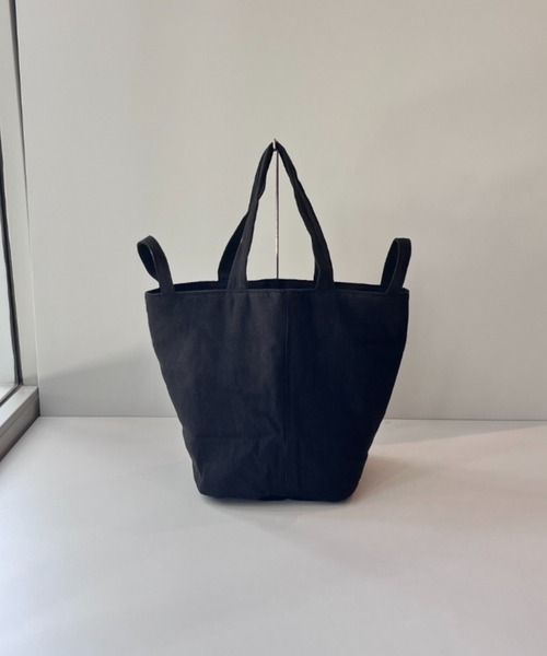 EARTH MADE（アースメイド）の「BRUSHED LINEN 2WAY HANDLE TOTE（トートバッグ・レディース・ブラック/ブラウン/キナリ・FREE）」の2枚目の写真