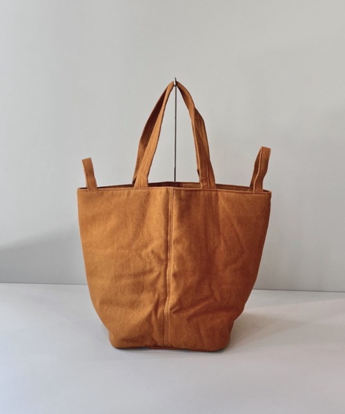 EARTH MADE（アースメイド）の「BRUSHED LINEN 2WAY HANDLE TOTE（トートバッグ・レディース・ブラック/ブラウン/キナリ・FREE）」の8枚目の写真