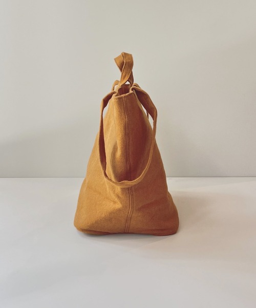 EARTH MADE（アースメイド）の「BRUSHED LINEN 2WAY HANDLE TOTE（トートバッグ・レディース・ブラック/ブラウン/キナリ・FREE）」の9枚目の写真