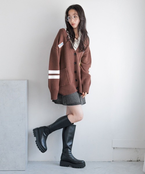 LOWRYS FARM（ローリーズファーム）の「セミシアークルーLS 141102（Tシャツ/カットソー・レディース・オフホワイト/グレー/アイボリー/ブラック・FREE）」の8枚目の写真