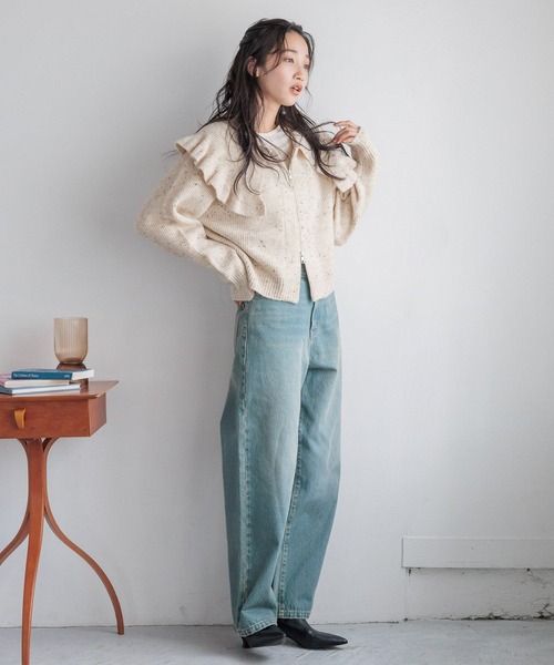 LOWRYS FARM（ローリーズファーム）の「セミシアークルーLS 141102（Tシャツ/カットソー・レディース・オフホワイト/グレー/アイボリー/ブラック・FREE）」の11枚目の写真