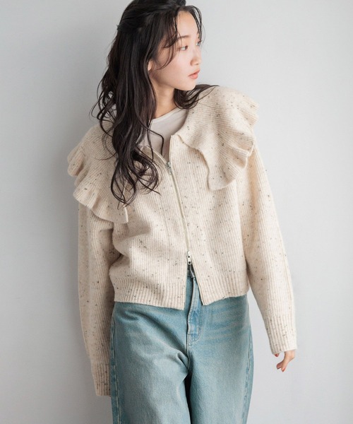 LOWRYS FARM（ローリーズファーム）の「セミシアークルーLS 141102（Tシャツ/カットソー・レディース・オフホワイト/グレー/アイボリー/ブラック・FREE）」の14枚目の写真