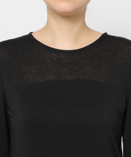 LOWRYS FARM（ローリーズファーム）の「セミシアークルーLS 141102（Tシャツ/カットソー・レディース・オフホワイト/グレー/アイボリー/ブラック・FREE）」の19枚目の写真