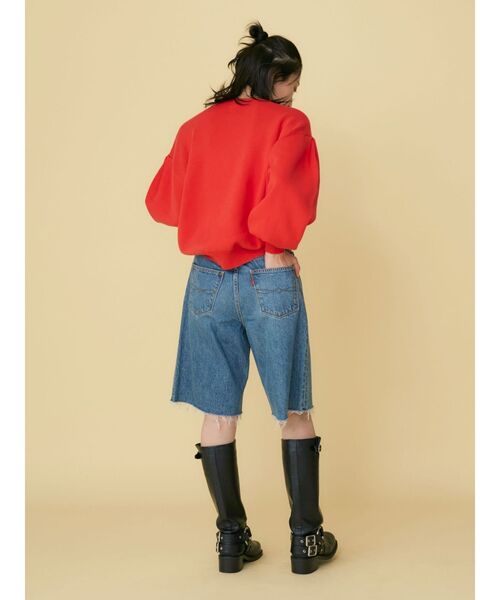 Ungrid（アングリッド）の「【WEB限定】スリーブタックスウェットライクルーズニット（ニット/セーター・レディース・ライトグレー/レッド/ピンク/ブラック/ブルー・FREE）」の19枚目の写真