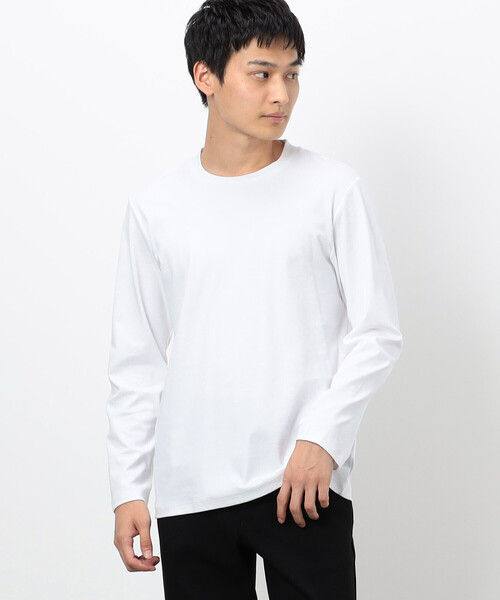 COMME CA ISM(コムサイズム)の「コットンスムース ジャケットTシャツ (長袖)(Tシャツ/カットソー・メンズ・ブラック/ホワイト/チャコール・SMALL/MEDIUM/LARGE/S)」の2枚目の写真