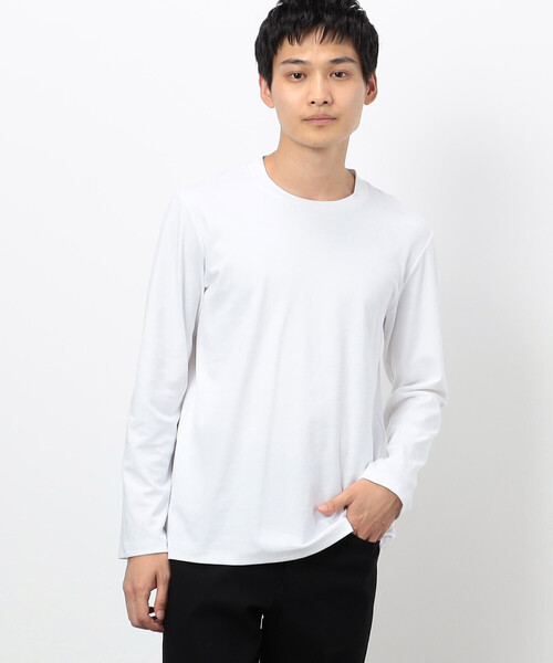 COMME CA ISM(コムサイズム)の「コットンスムース ジャケットTシャツ (長袖)(Tシャツ/カットソー・メンズ・ブラック/ホワイト/チャコール・SMALL/MEDIUM/LARGE/S)」の5枚目の写真