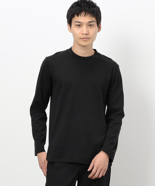 COMME CA ISM(コムサイズム)の「コットンスムース ジャケットTシャツ (長袖)(Tシャツ/カットソー・メンズ・ブラック/ホワイト/チャコール・SMALL/MEDIUM/LARGE/S)」の9枚目の写真