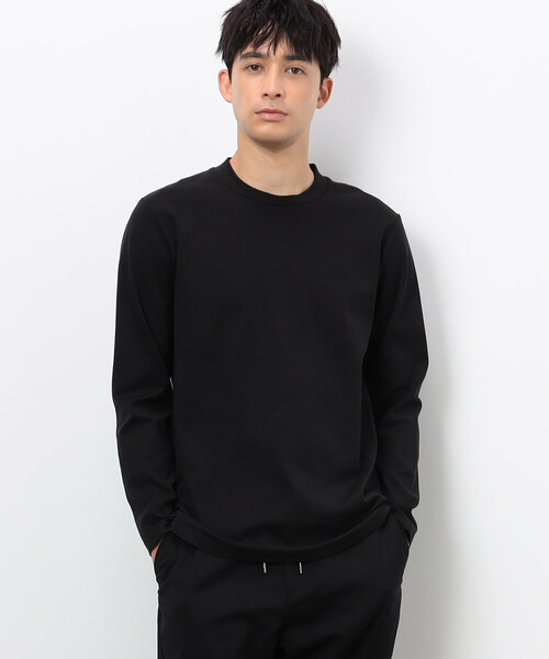 COMME CA ISM(コムサイズム)の「コットンスムース ジャケットTシャツ (長袖)(Tシャツ/カットソー・メンズ・ブラック/ホワイト/チャコール・SMALL/MEDIUM/LARGE/S)」の11枚目の写真