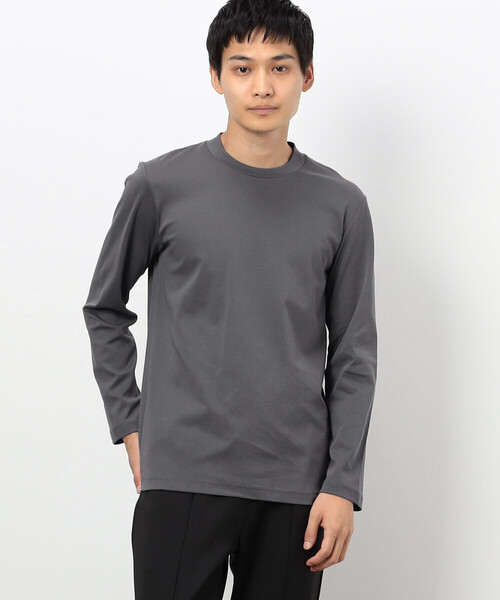 COMME CA ISM(コムサイズム)の「コットンスムース ジャケットTシャツ (長袖)(Tシャツ/カットソー・メンズ・ブラック/ホワイト/チャコール・SMALL/MEDIUM/LARGE/S)」の13枚目の写真