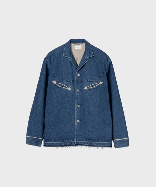 TANAKA】美品•ストライプウエスタンシャツ