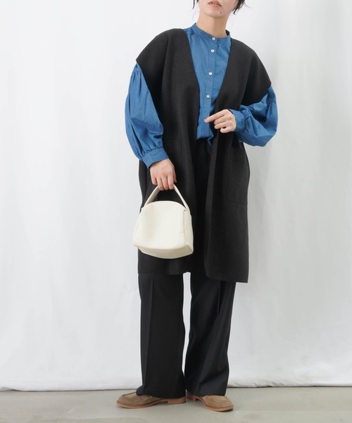 【極美品♪】 LOEFFロエフ アルパカウール ロングベスト ジレ シャギー FRAMeWORK（フレームワーク）の「【LOEFF】アルパカウール ロング