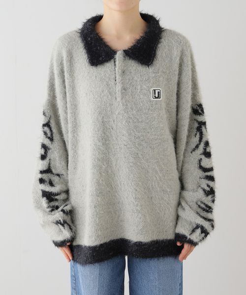 セール】irojikake/イロジカケ FLUFFY RUGBY SHIRT（ニット