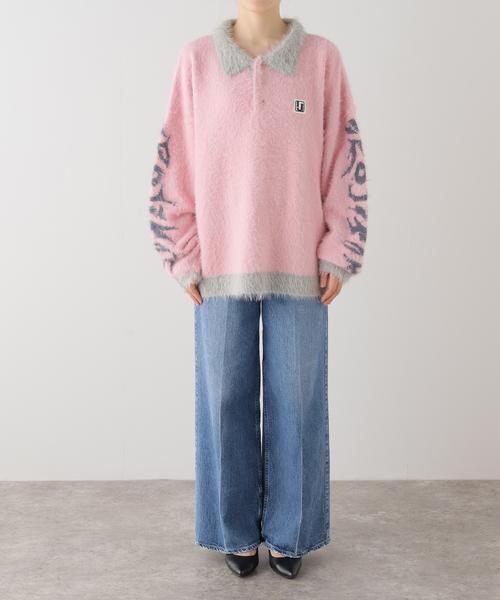 セール】irojikake/イロジカケ FLUFFY RUGBY SHIRT（ニット
