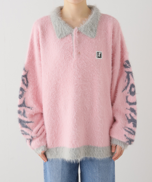 irojikake イロジカケ　ニット　サマー　メッシュ　ロゴ　総柄 irojikake イロジカケ ニット サマー メッシュ ロゴ 総柄 irojikake